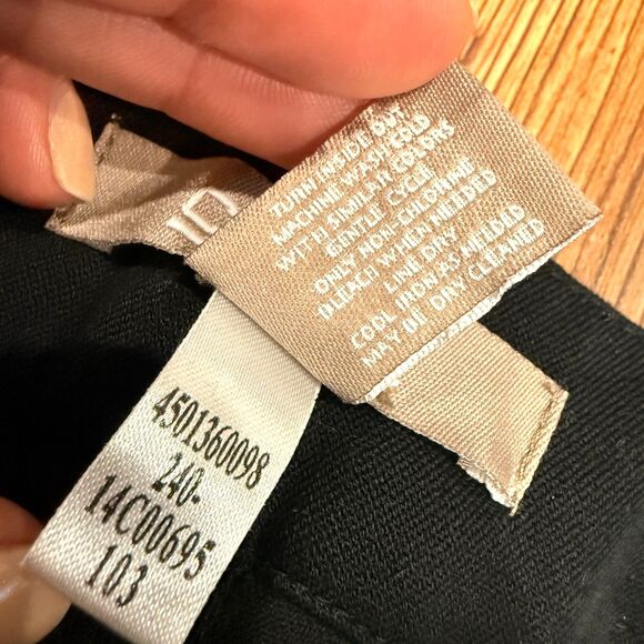 Chico's So Slimming Black Ankle Jean Texture Stretchy Pants - Size 2 (US L/12) - Picture 6 of 8